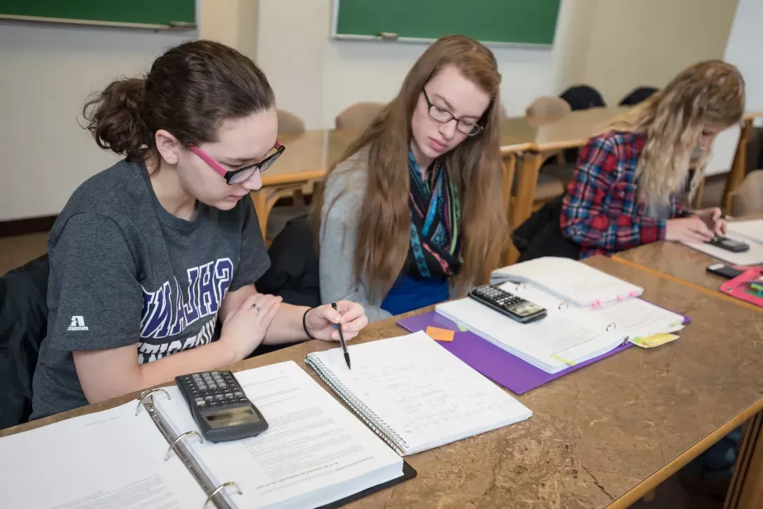 Students in Financial Mathematics class